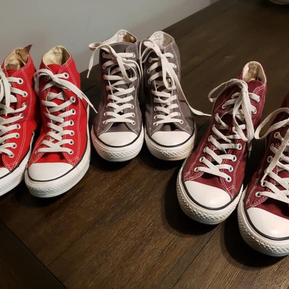 Converse Other - Set of 3 Converse Shoes Size 8 Mens